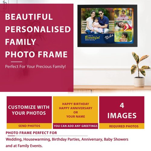 customized photo frames with 4 photos