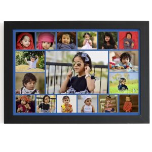 Personalized Photo Frames for Wall Hanging (17 Images) in One Photo Frame (Frame Size 10X14 Inches)