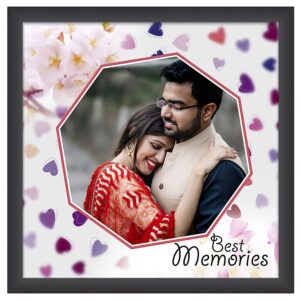 Customized Photo Frame for love couple Personalised Gift, Wedding Marriage Anniversary Sister Parents Family Friends & Happy Birthday